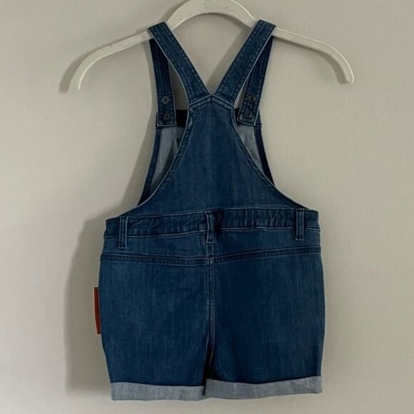 Gymboree Embroidered Space Denim Shortalls - Picture 3 of 5